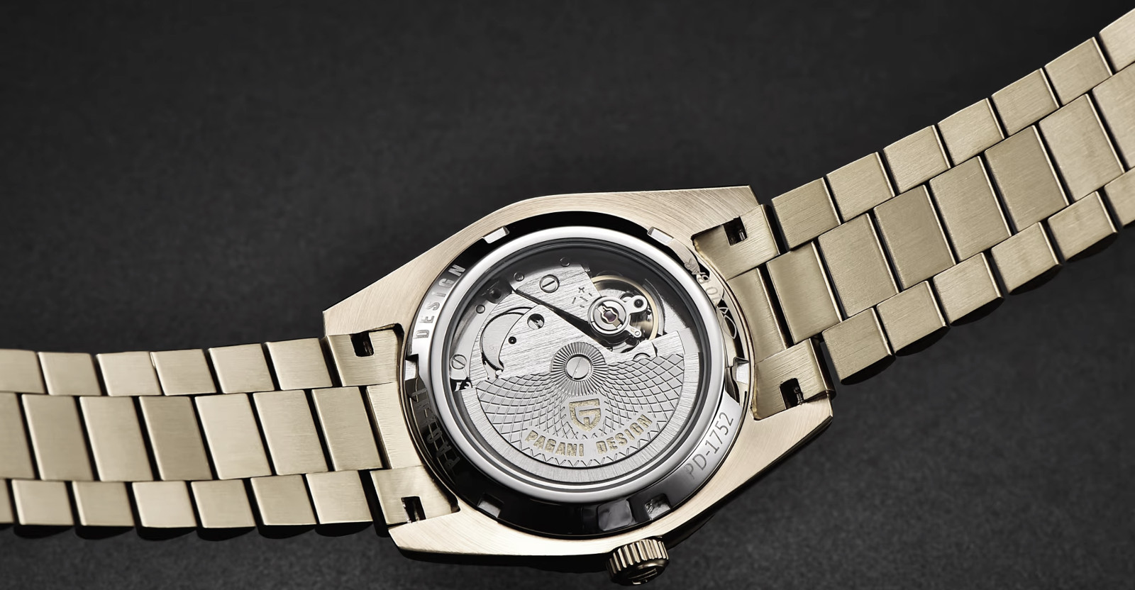 Pagani Design 1752 DD36mm Auto Weekday and Calendar Date AR Sapphire Selfwinding