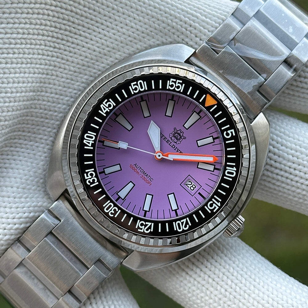 STEELDIVE SD1983 — Purple Dial Sapphire Glass 1000M NH35 Automatic Dive Watch