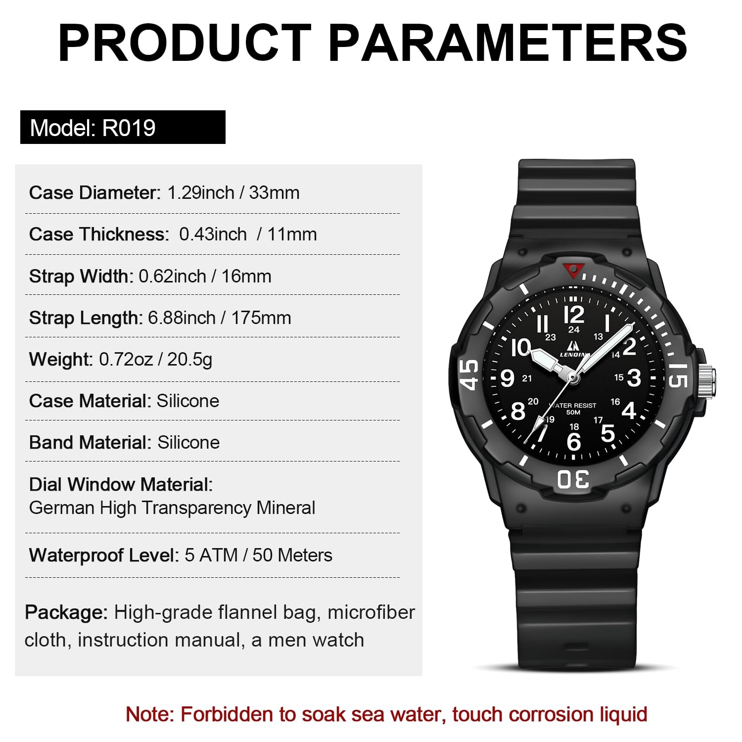 Kids Teen Analog Sports Quartz Watch Easy Read Black Silicone Strap Waterproof