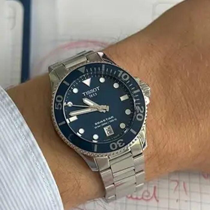 New Tissot Seastar 1000 Quartz Blue Dial Ladies Watch T120.210.11.041.00