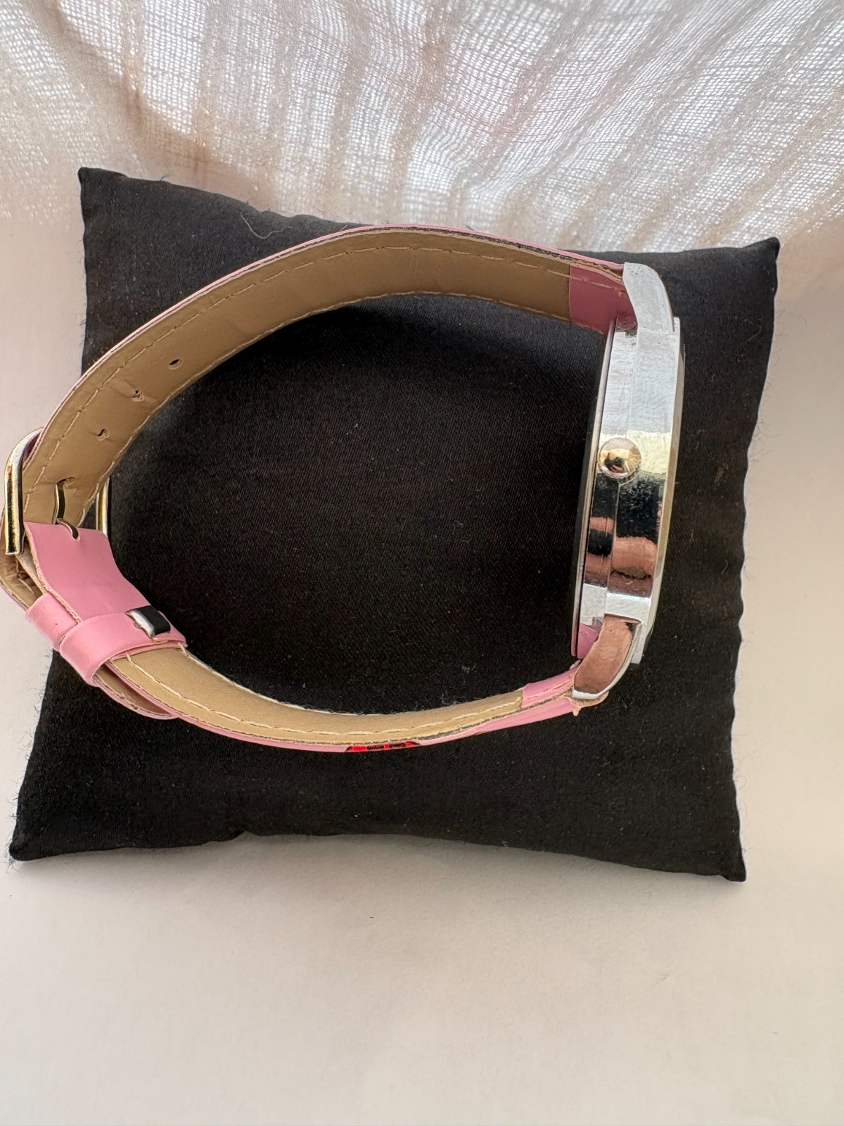 Betty Boo Hot Nurse Pink Wrist Watch Base Metal Bezel Leather Strap Vintage 1989