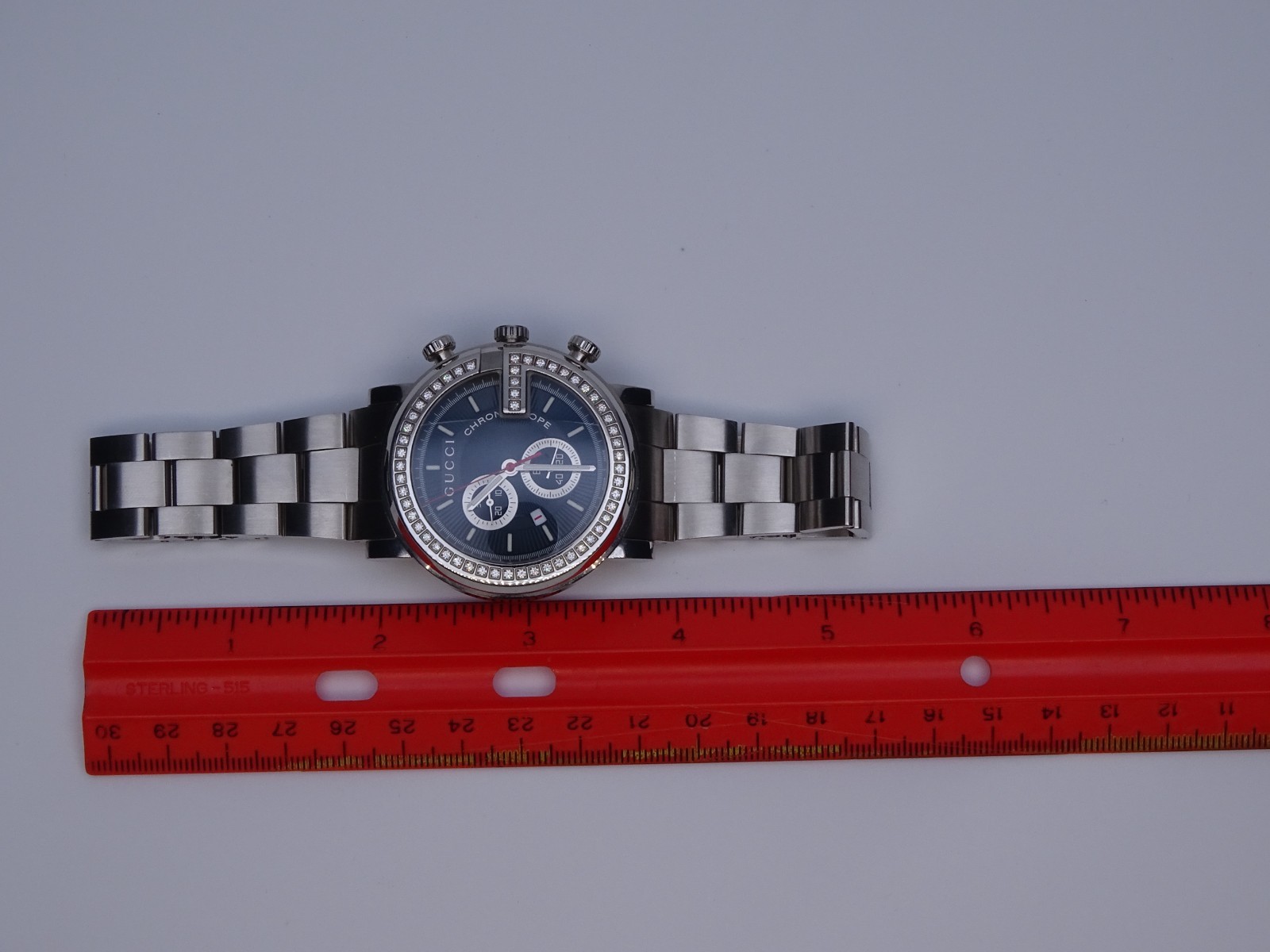 Men’s Gucci 101m G Chrono FActory Set Diamond Watch 44mm (17570-Watch-MYS)