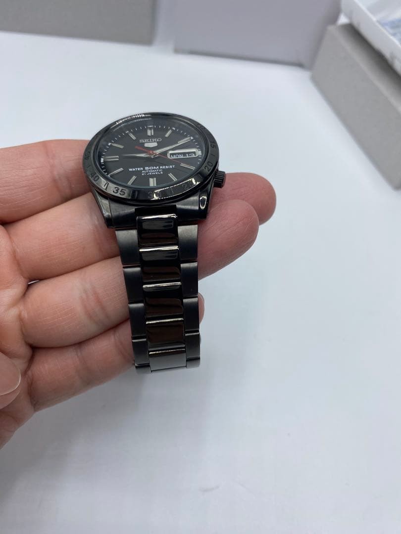 SEIKO5 Automatic 7s26-02t0 Black Day-Date all accessories included
