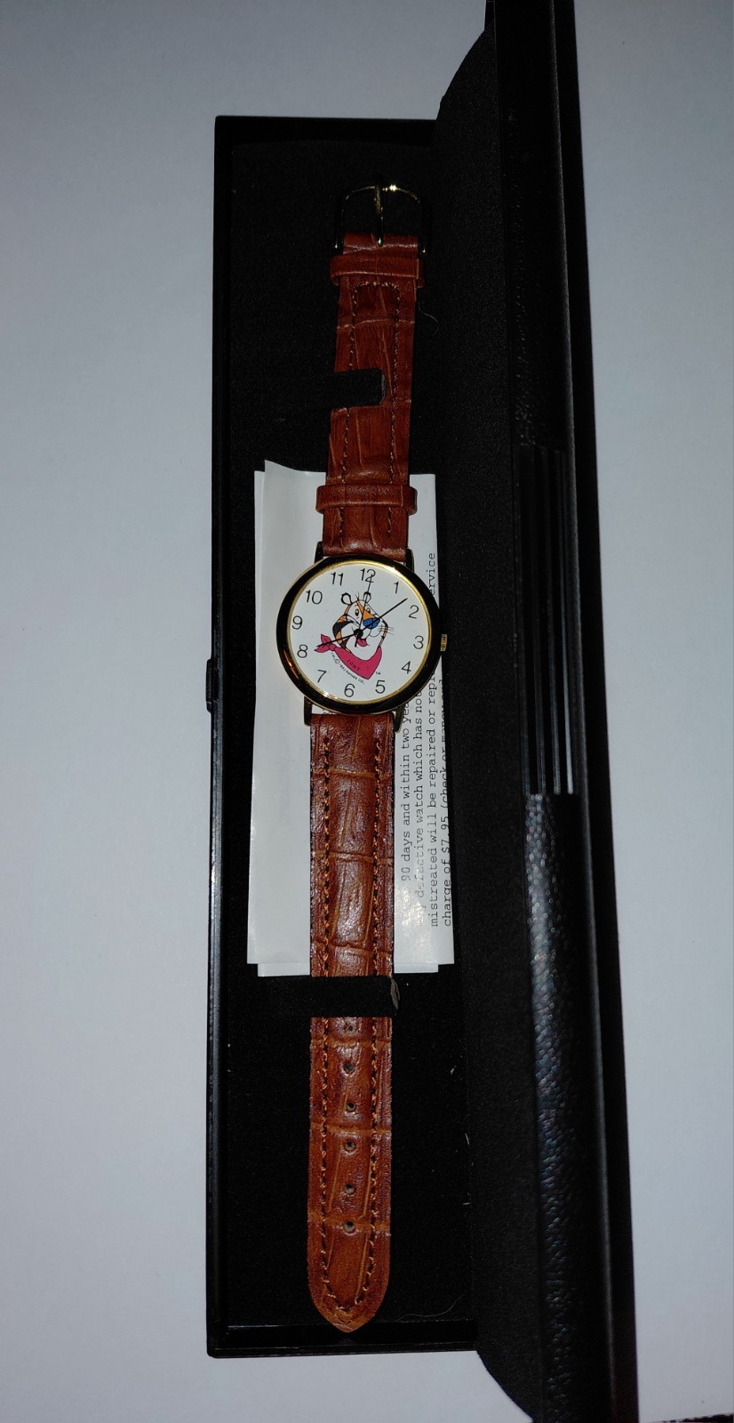 Vintage 1993 Kellogg’s Tony the Tiger Gold Tone Watch By Sasco NEW