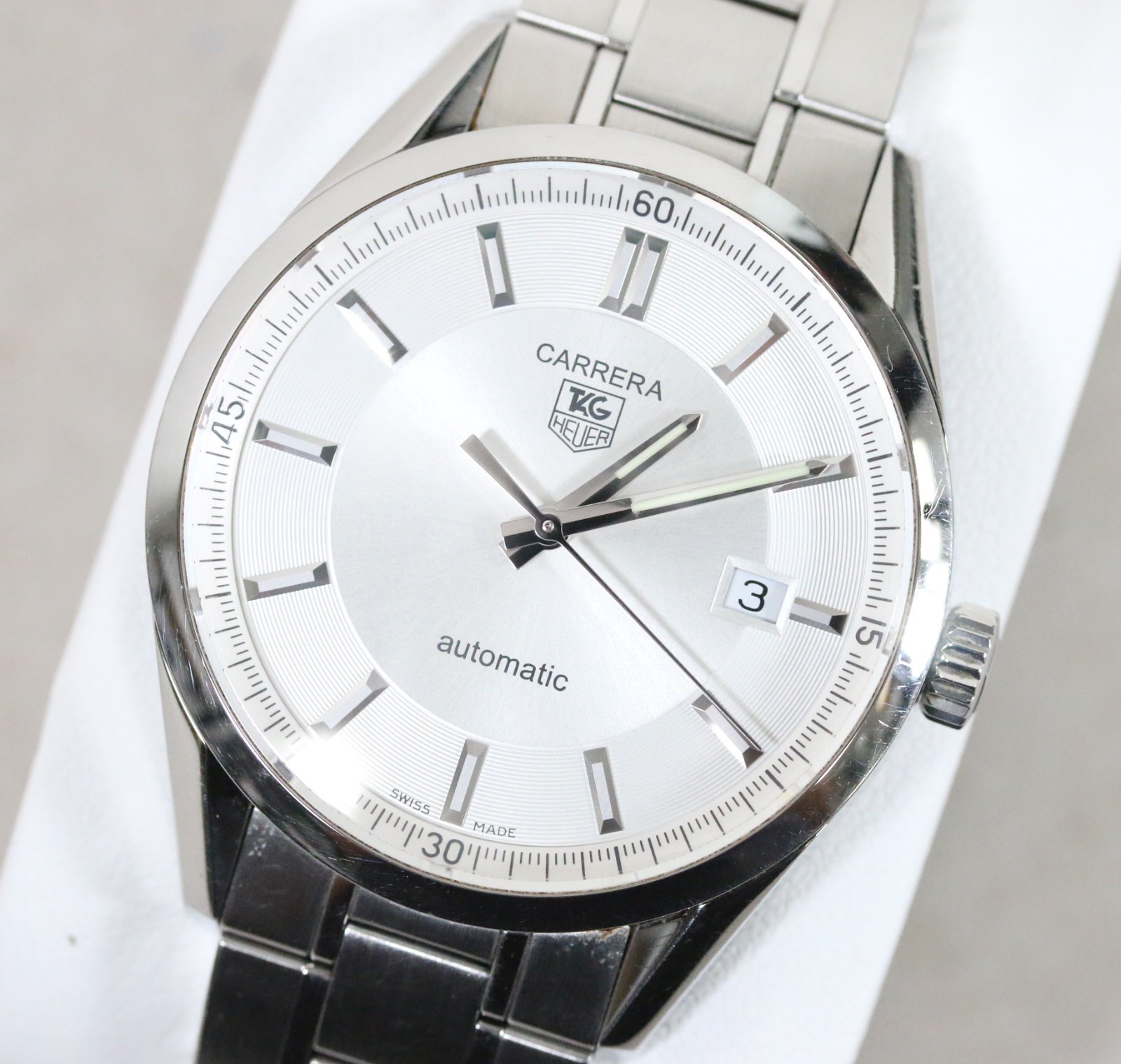 Tag Heuer Carrera Automatic Stainless Steel 39mm Silver Dial Men’s Watch WV211A3