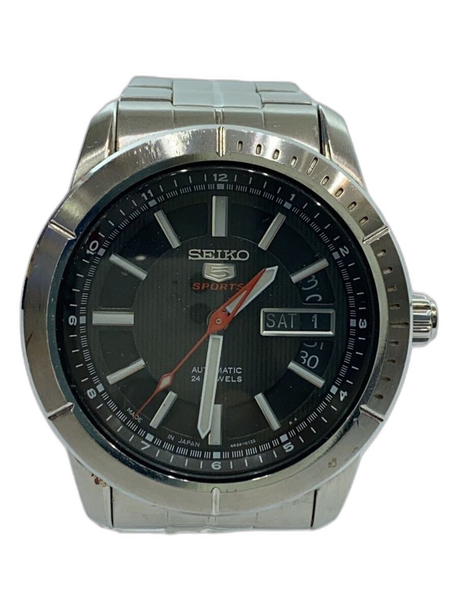 SEIKO 5 SPORTS Automatic Wristwatch Gray Stainless Steel Pre-owned – Good