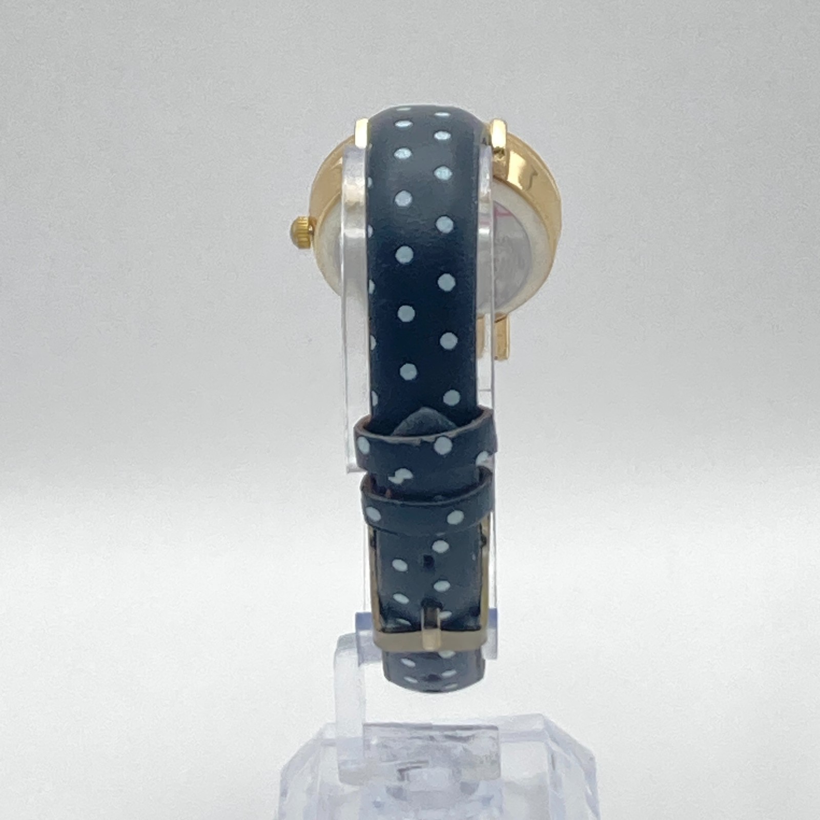 Love You To The Moon Women’s Watch 27mm Gold Tone Gift Polka Dot New Battery 8″