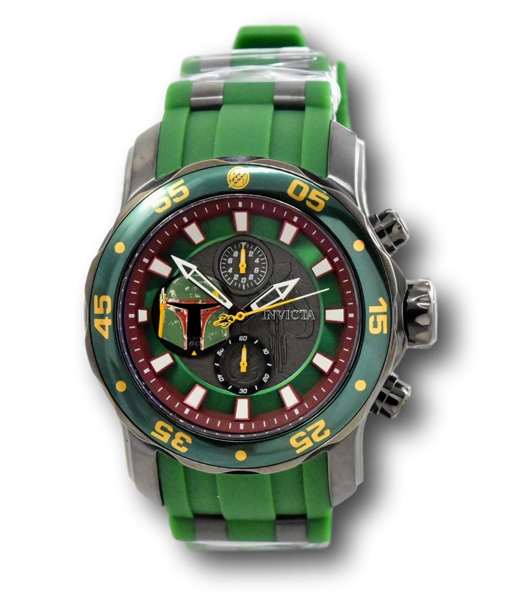 Invicta Star Wars Men’s 48mm Green Boba Fett Limited Ed Chronograph Watch 32527