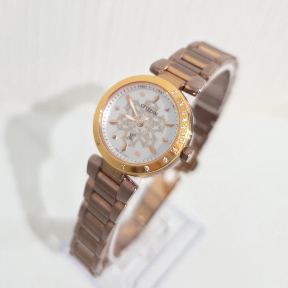 Citizen Xc H335-T014496 Eco-Drive Radio Solar Ladies Watch Diamond Japan