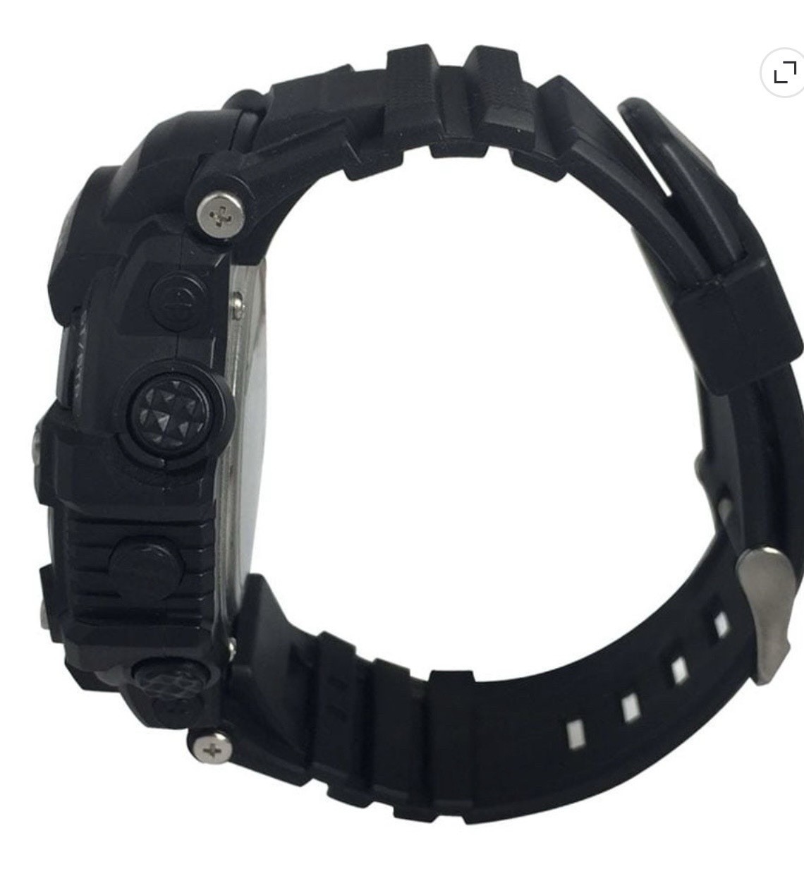 George Mens Solar Digital Wristwatch Plastic Strap, Black, Lot of 2
