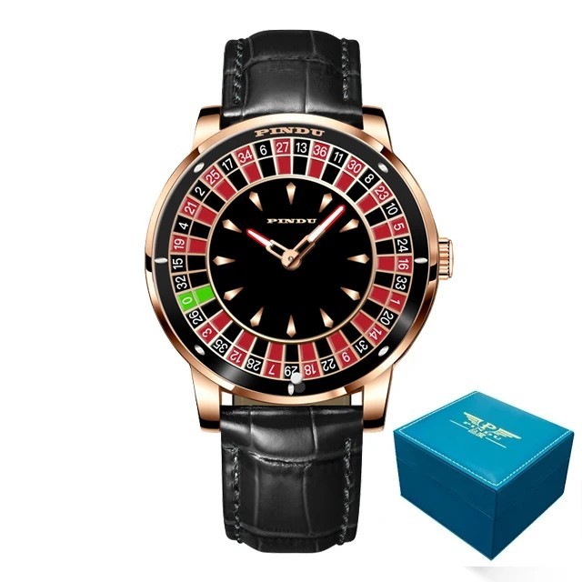 Luxury Design Men’s Casino Tourbillon Rotating Roulette Dial Automatic Watch