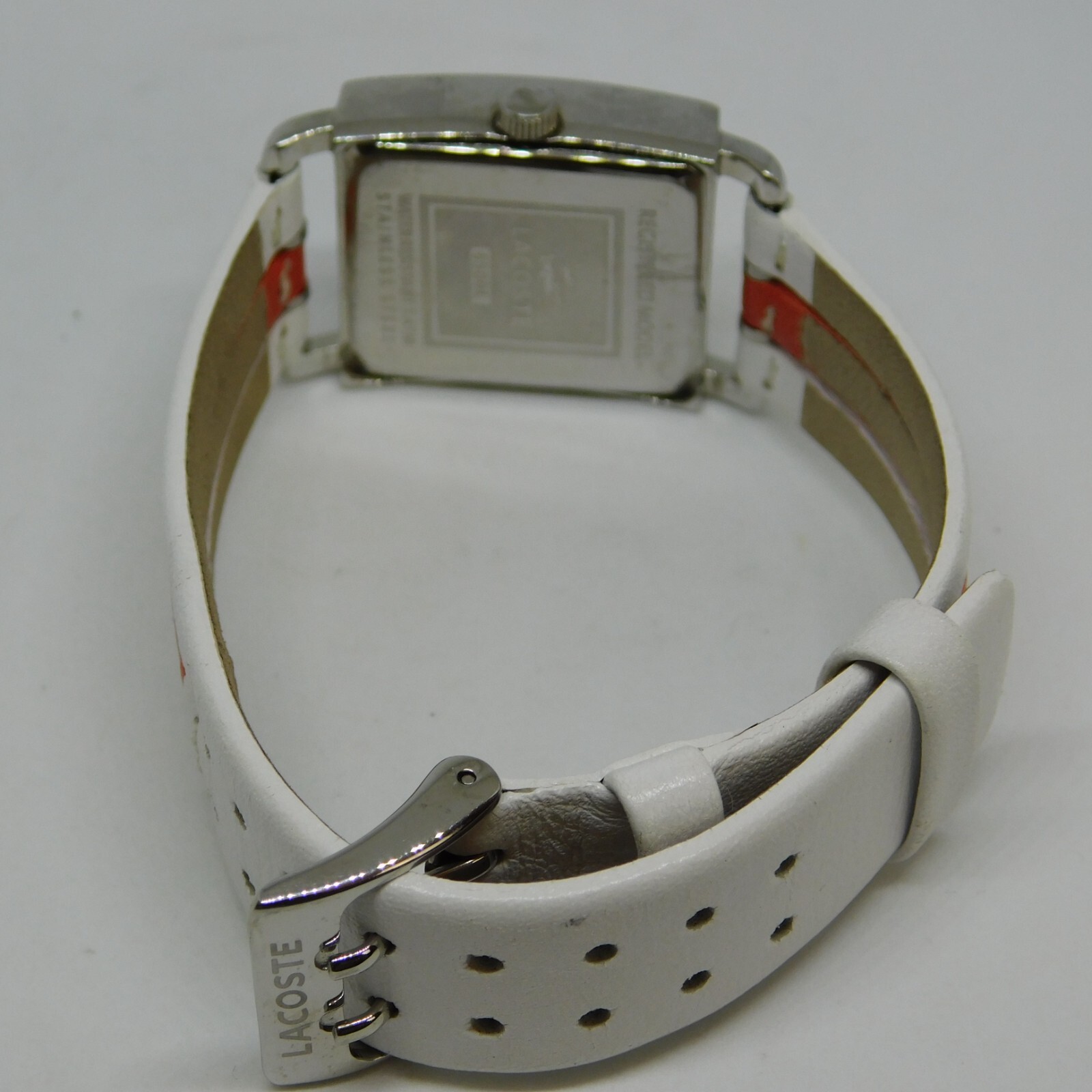Lacoste 6500L Two Tone Genuine Leather Quartz Analog Women’s Watch New Battery