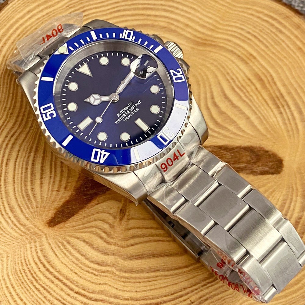 40mm Tandorio Blue Dial Sapphire Glass Japan NH35A Automatic Mens Wrist Watch