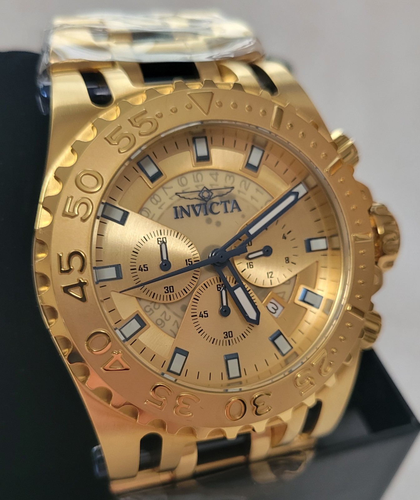 Invicta Coalition Forces Chaos Men’s Watch – 50mm, Dark Blue, Gold (49762)