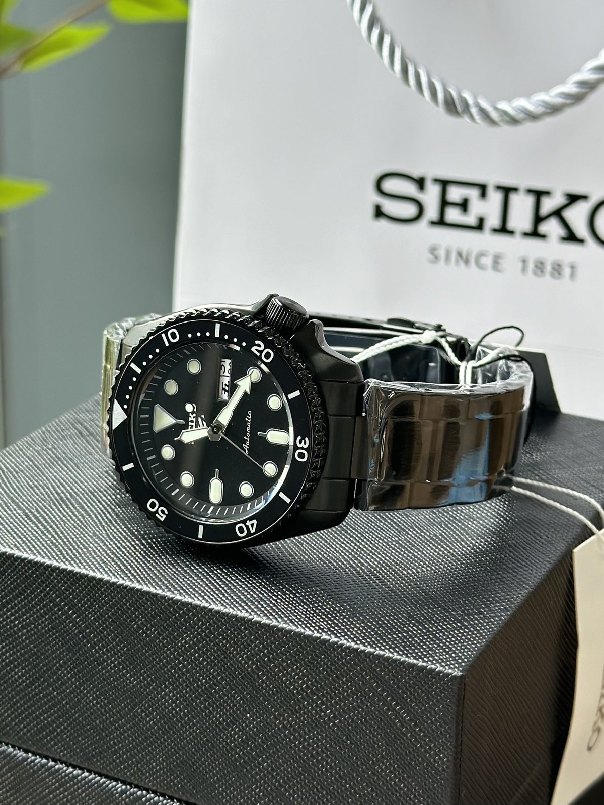 Seiko SRPD63K1 All Black Dial Automatic 5 Sports Men’s Dive Style Watch