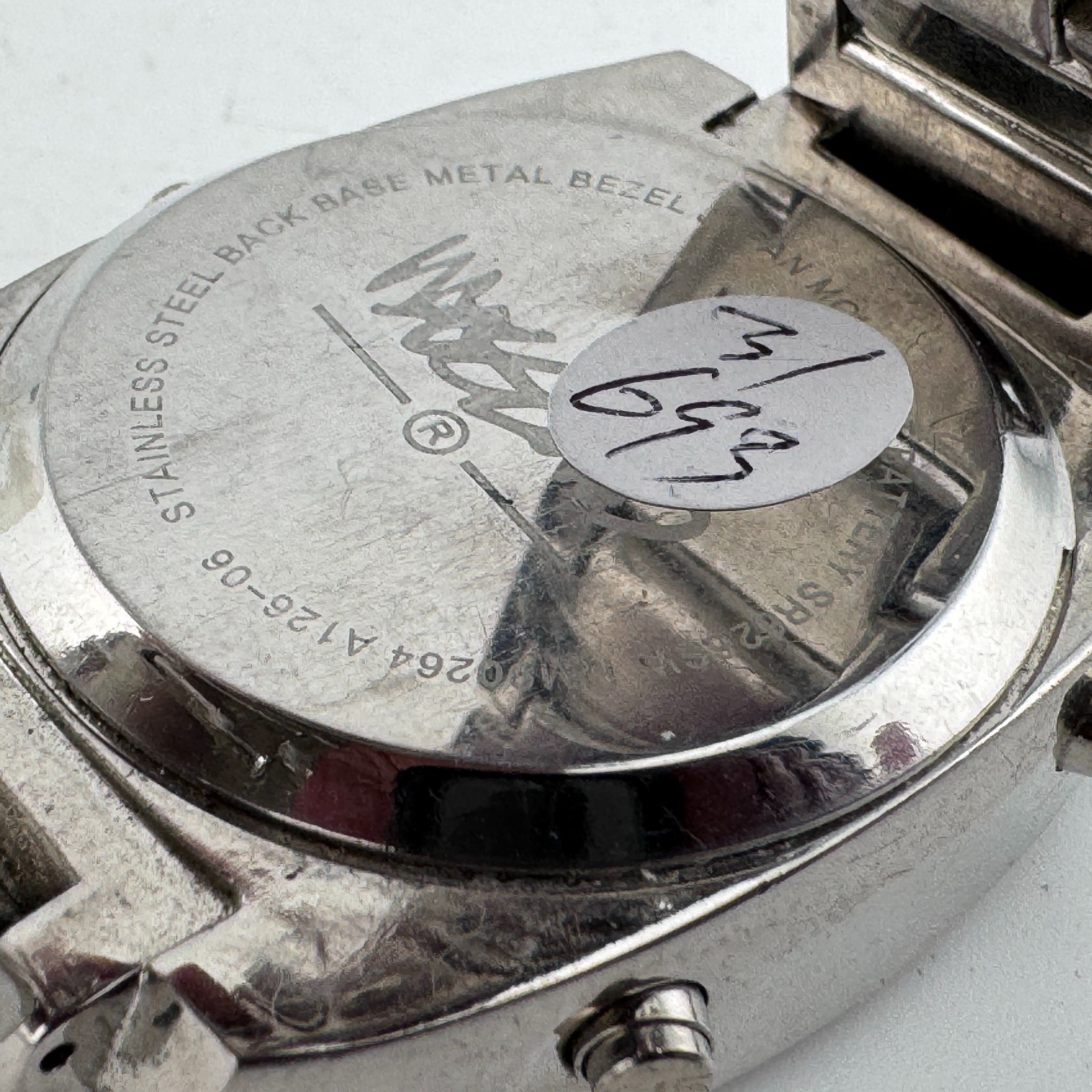 Mossimo Japan Analog Digital Watch Men Silver Barrel Alarm Chrono New Batter 7″