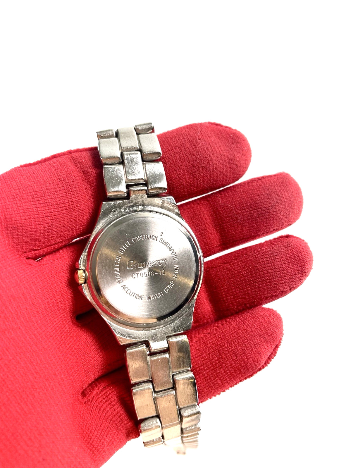 Gramercy SilverTone Accutime Womens Watch QuartzNewbatt Singapore Movt CT0508-42