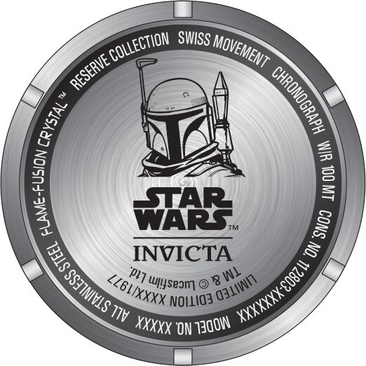 NEW INVICTA 44298 STAR WARS BOBA FETT SWISS CHRONOGRAPH STEEL LIMITED 52MM