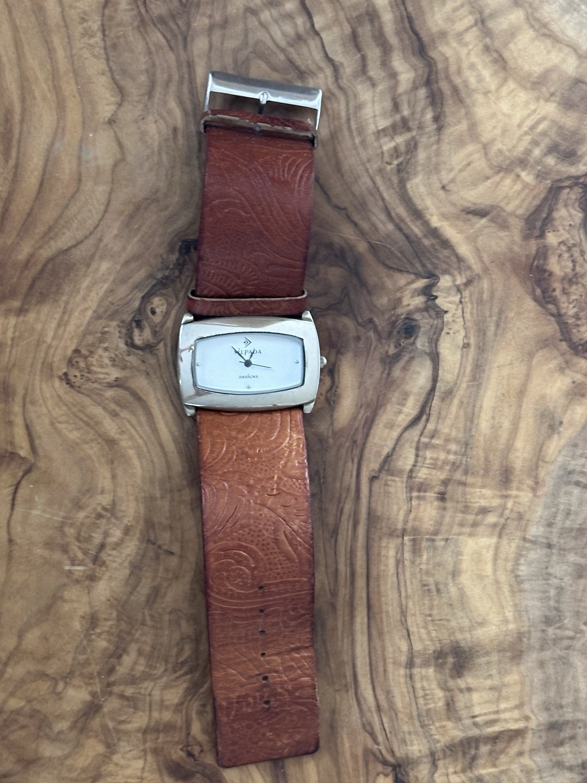 Silpada Retired LADIES BROWN LEATHER STRAP WATCH New Battery