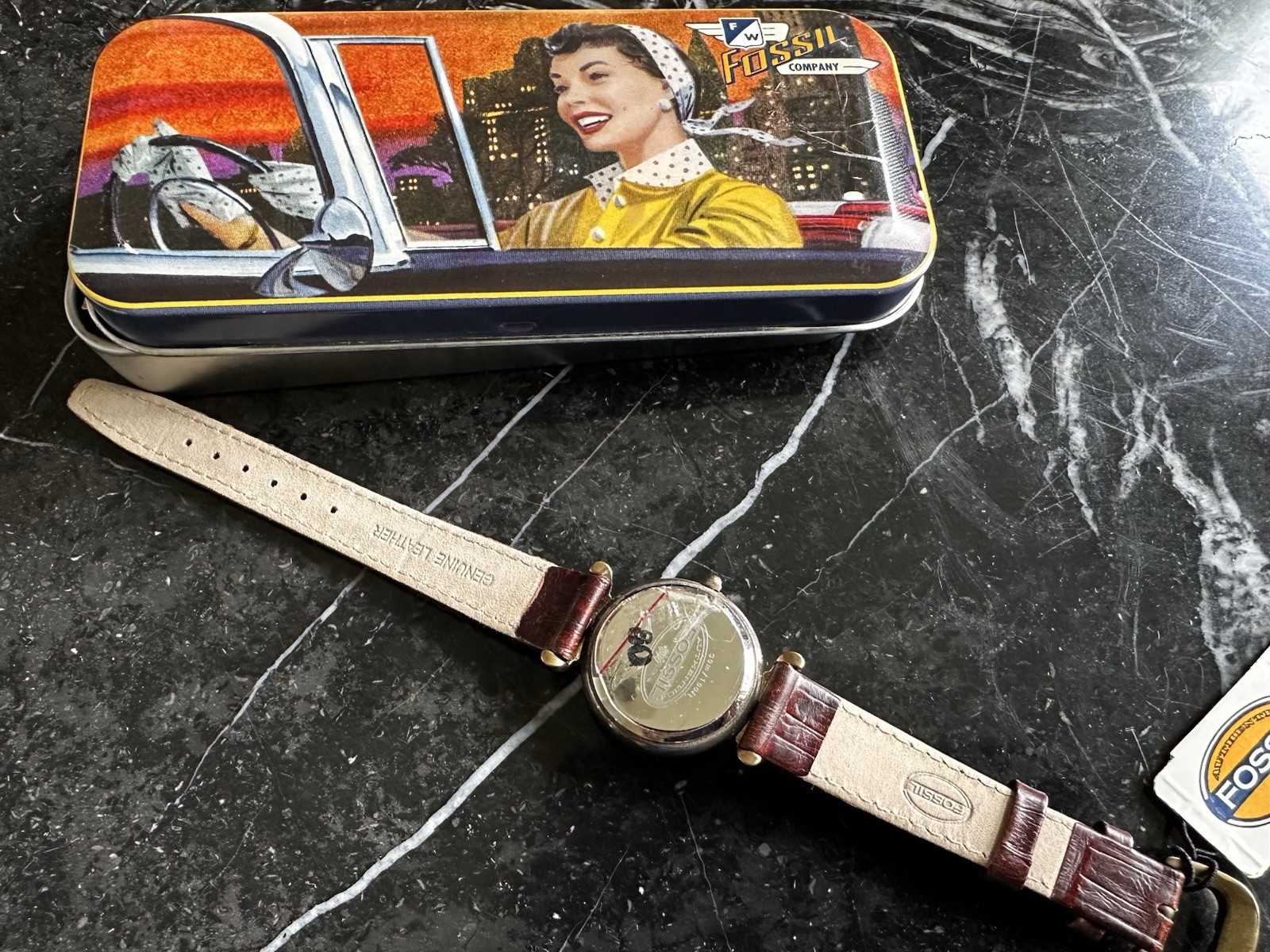Vintage Fossil Womens Original Packaging. EV-8704. All Tags In Place