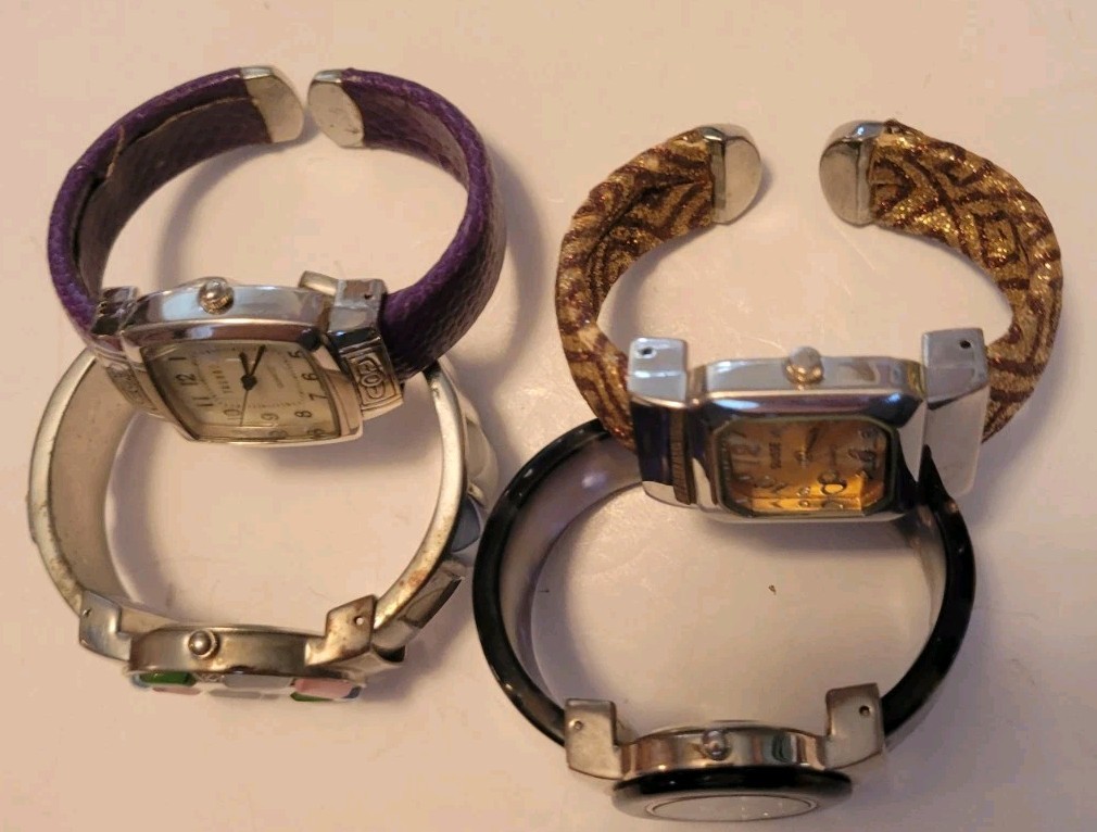 4 Lady Watch Working Condition New Battery Trend Geneva Suisse + 1 Women