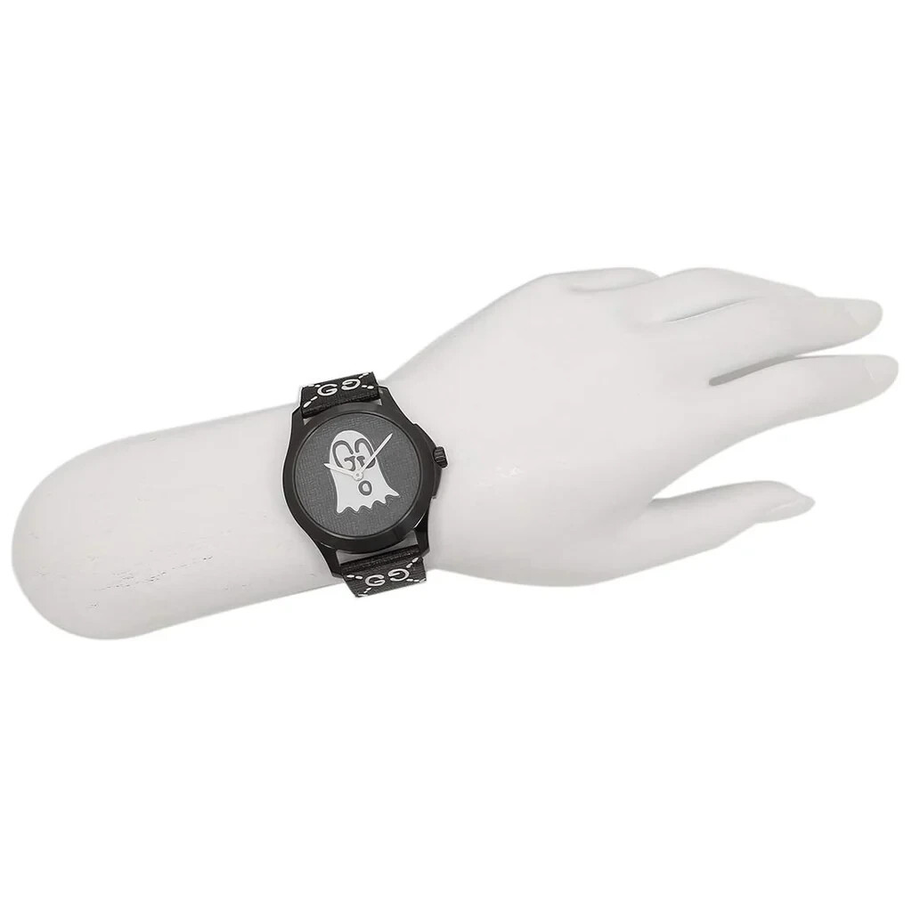 GUCCI TIMELESS GHOST WATCH – YA1264018 – QUARTZ BLACK DIAL LIMITED EDITION – NEW