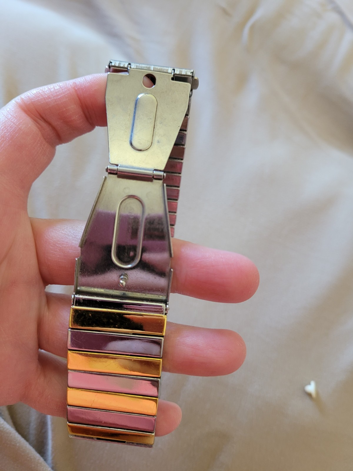 Vintage Riviera Men’s Quartz Watch. Two Tone. Square Face. Needs Battery.