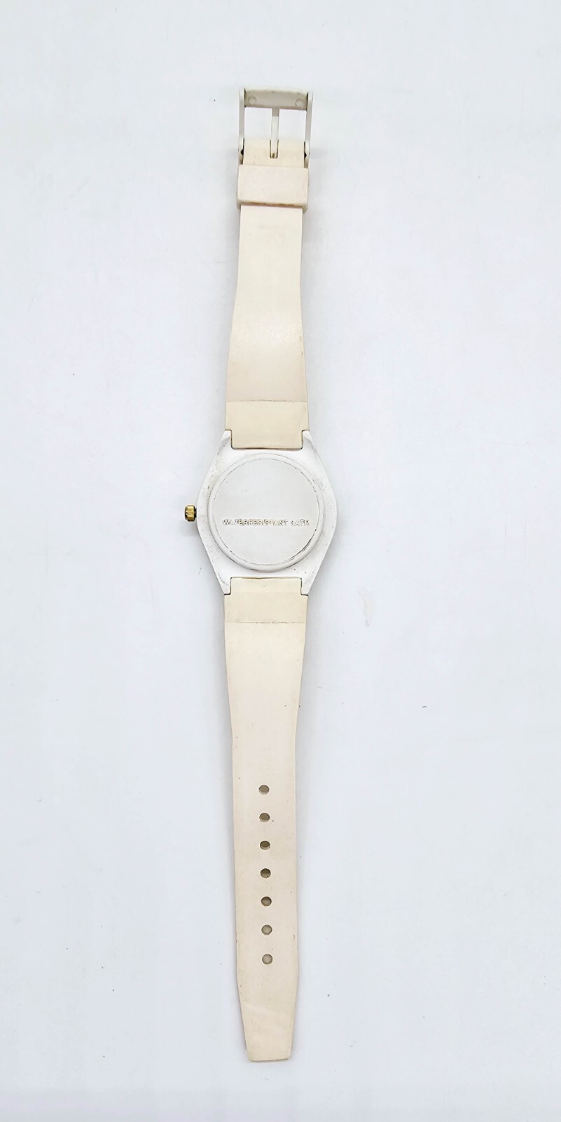 Jerusalem Wrist Watch Map of Israel NDC Parts or Repair Vintage White Holy City