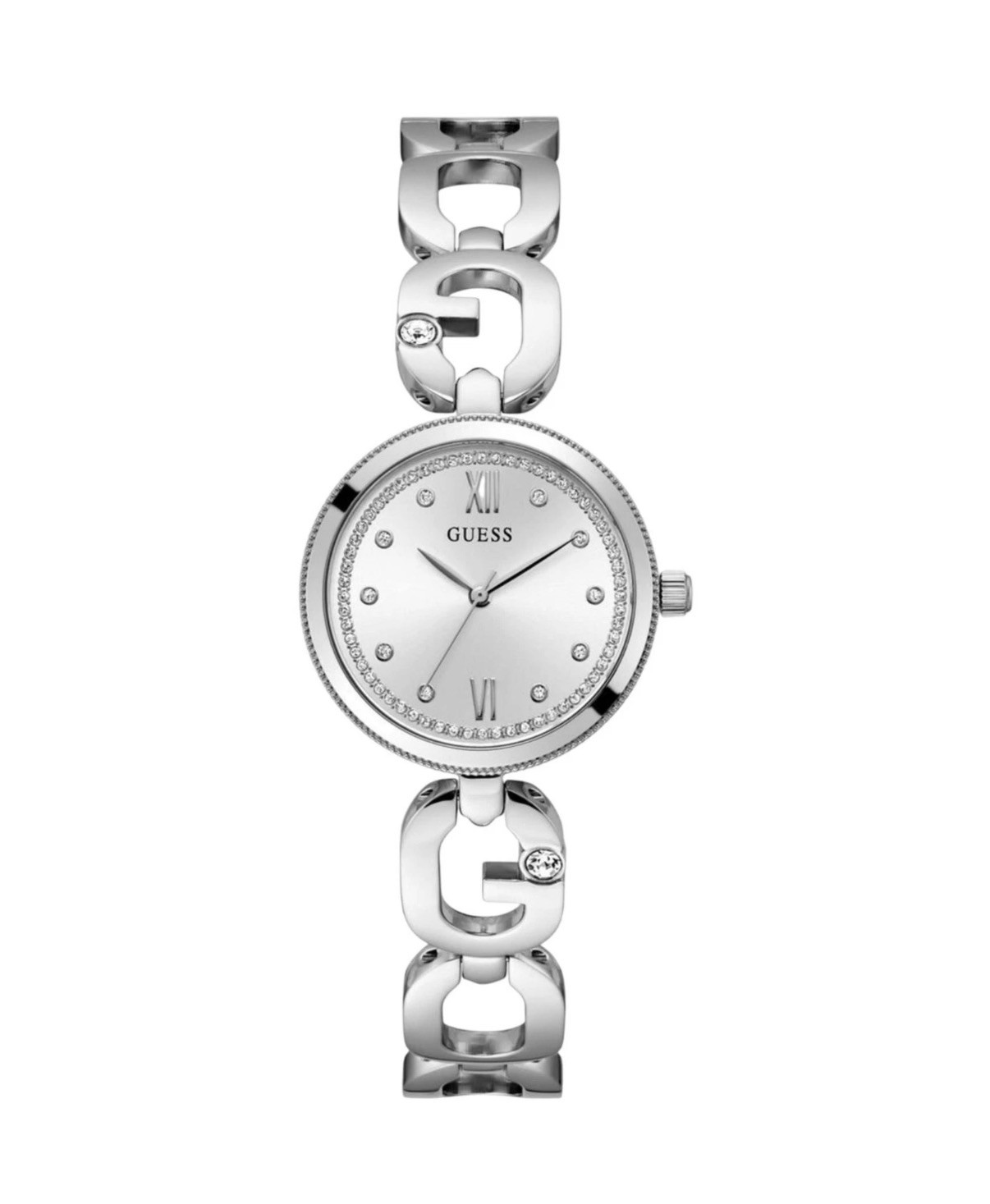 Guess Women’s Watch Quartz Silver Tone Dial Stainless Steel Bracelet GW0759L1