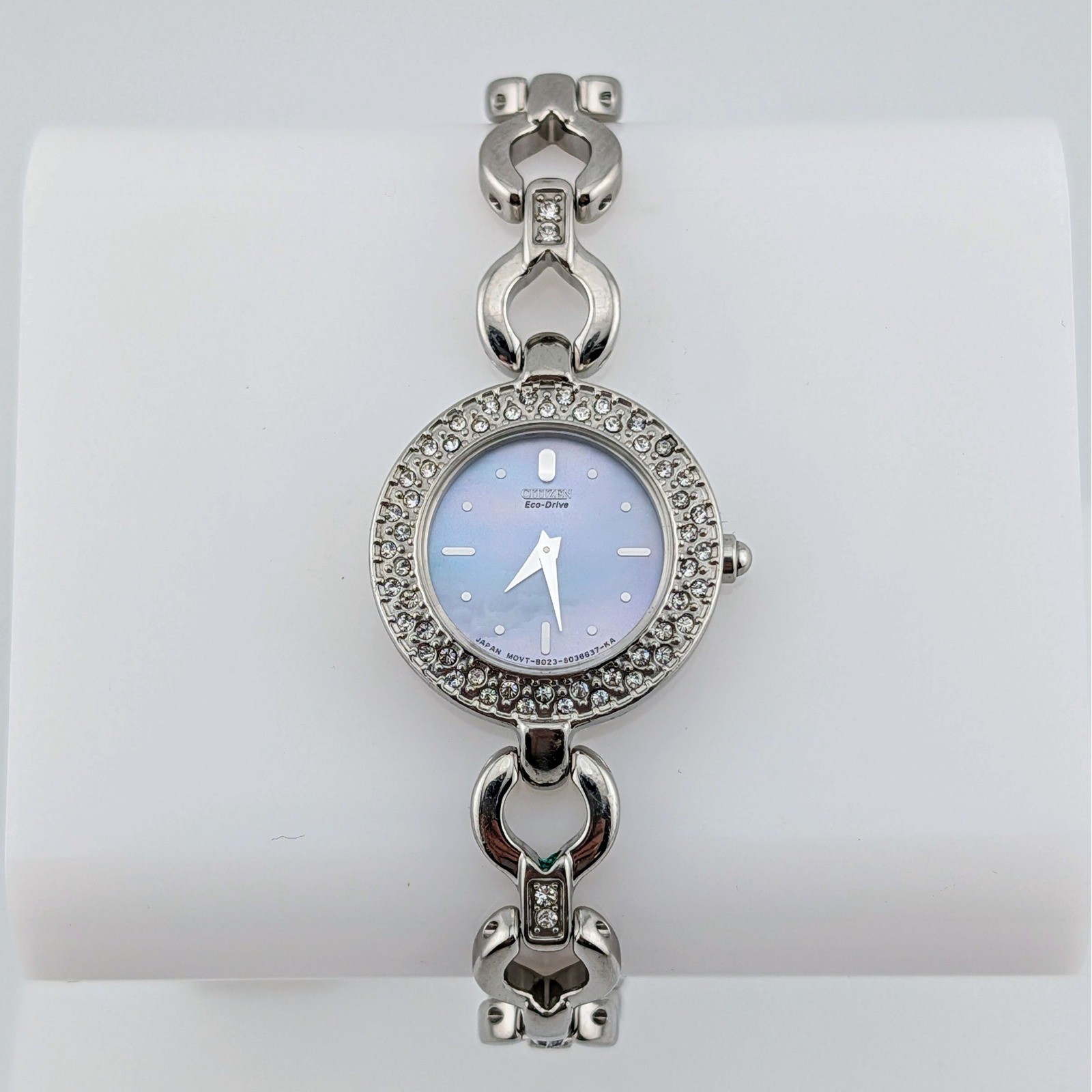 Citizen Eco-Drive B023-S021863 Blue Mother of Pearl Crystal Bezel Women’s Watch