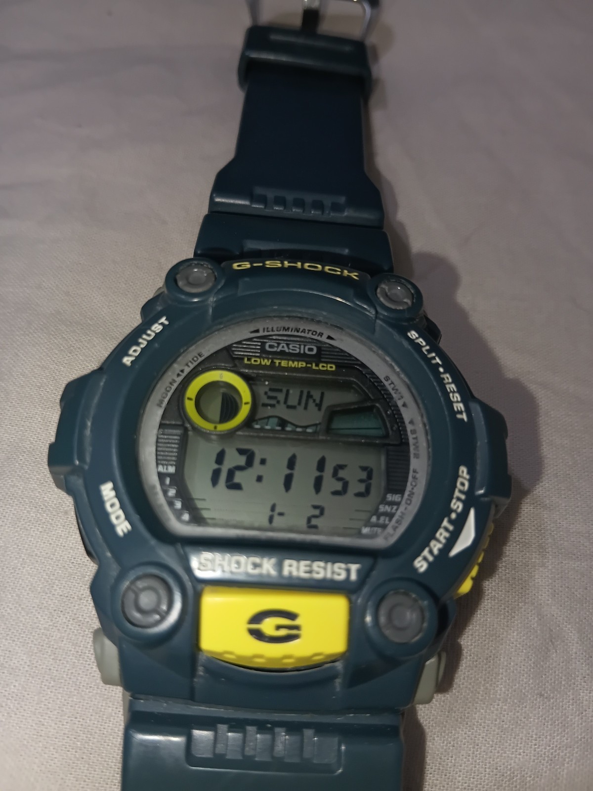 Vintage Casio G-Shock G-7900 Blue Yellow Men’s Digital Watch 3194 Tested Working