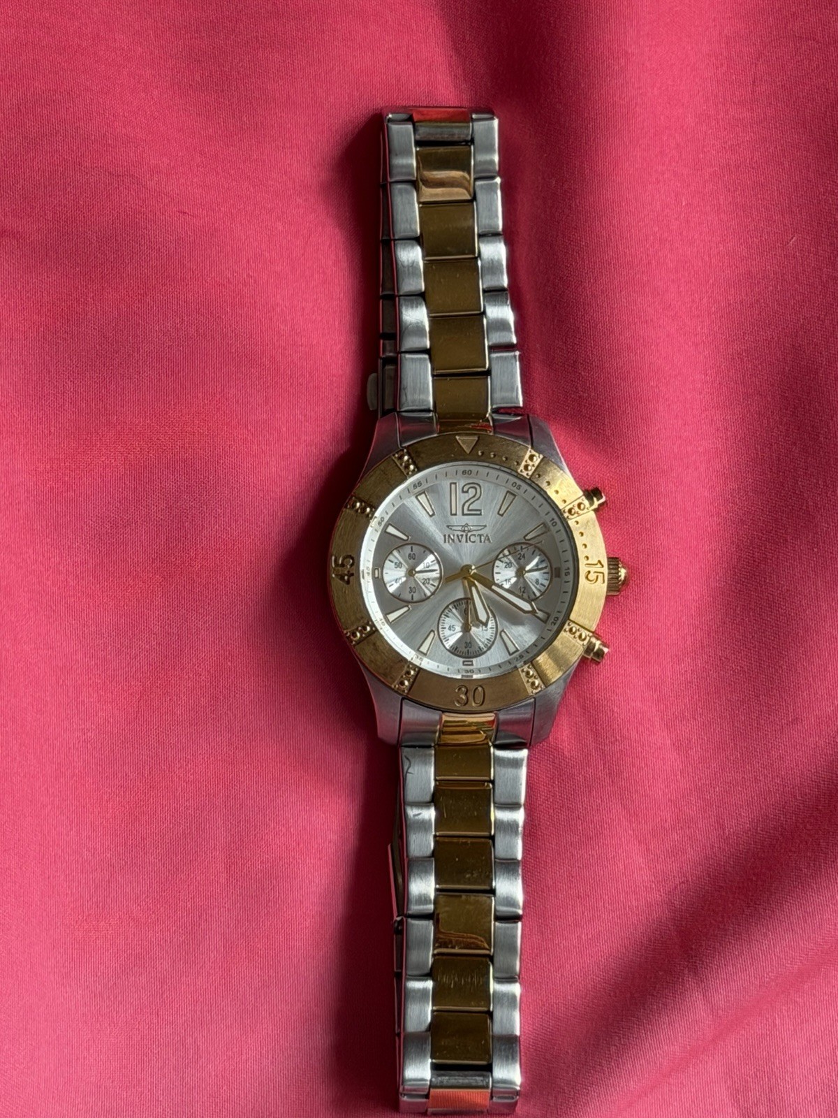 Invicta Angel Chronograph Quartz Watch Stainless Steel & Crystal #22305