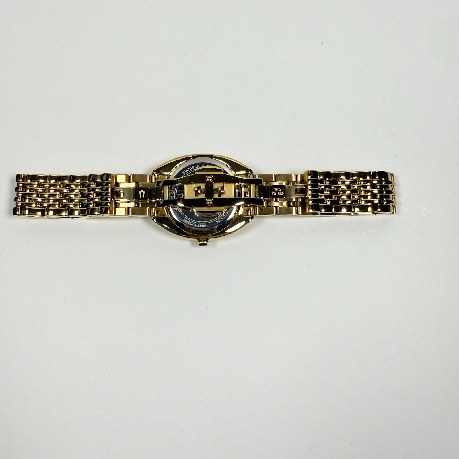 Bulova Classic 98R298 Diamond Accent White Dial Gold Stainless Women’s Watch