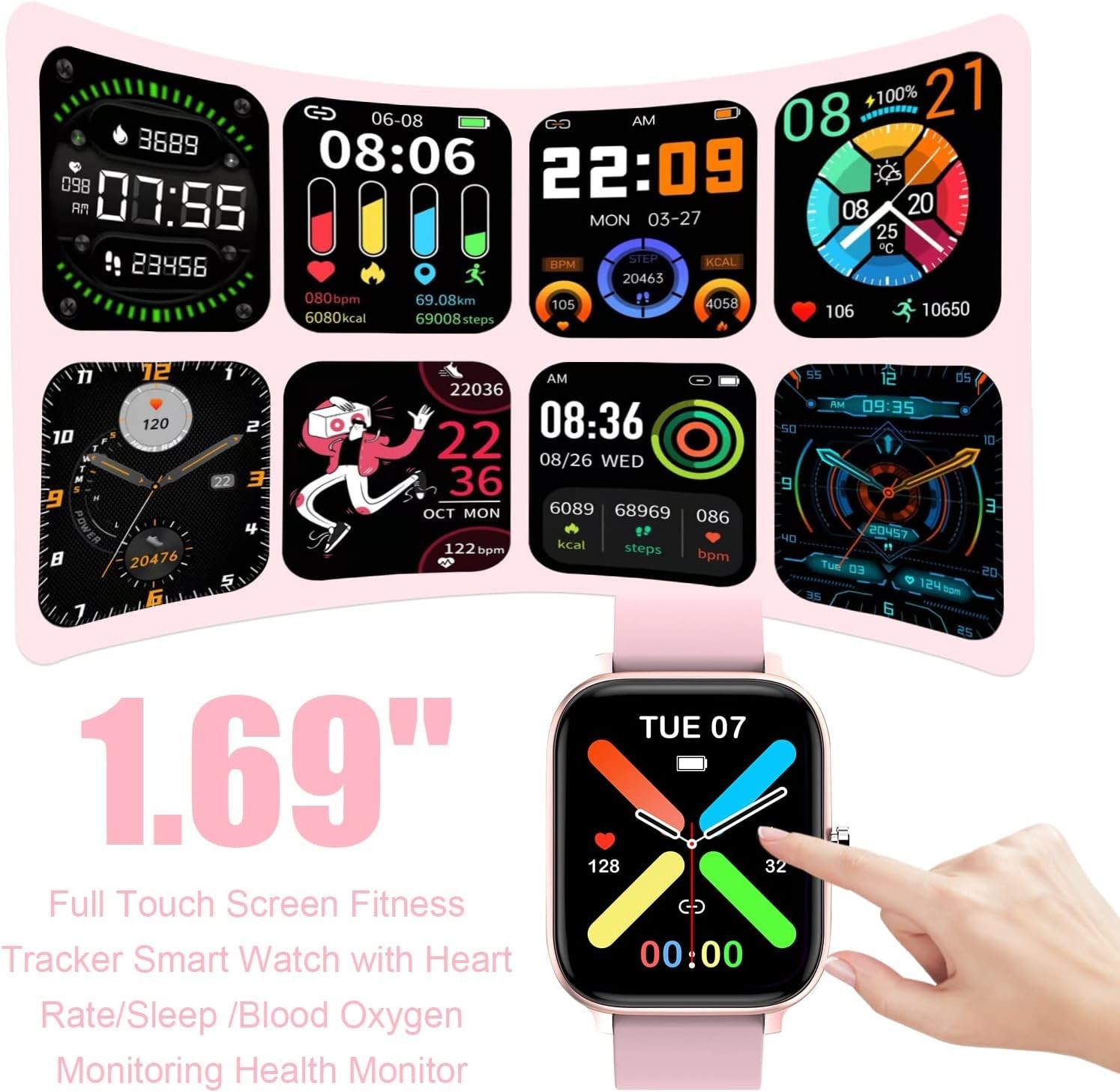 Reloj Inteligente de Mujer Hombre para Iphone Apple Samsung Android y Bluetooth