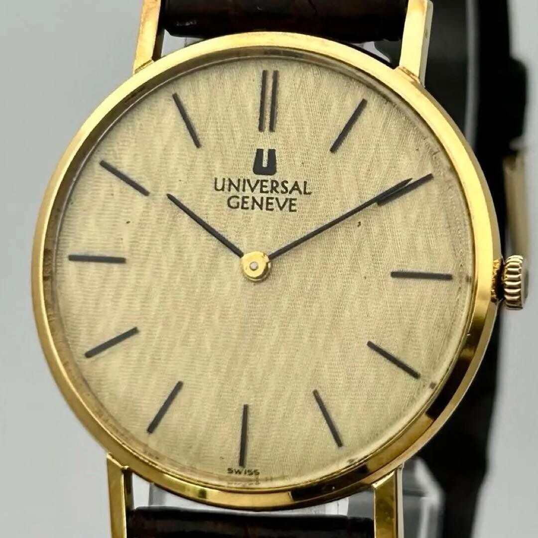 Universal Geneve 3147315 Mens Manual Wind Gold Dress Watch Vintage Swiss 32mm