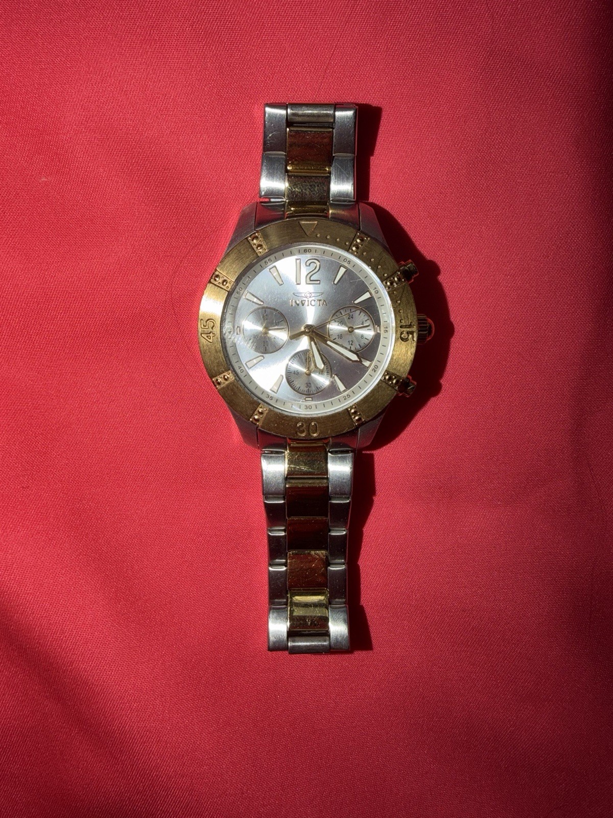 Invicta Angel Chronograph Quartz Watch Stainless Steel & Crystal #22305