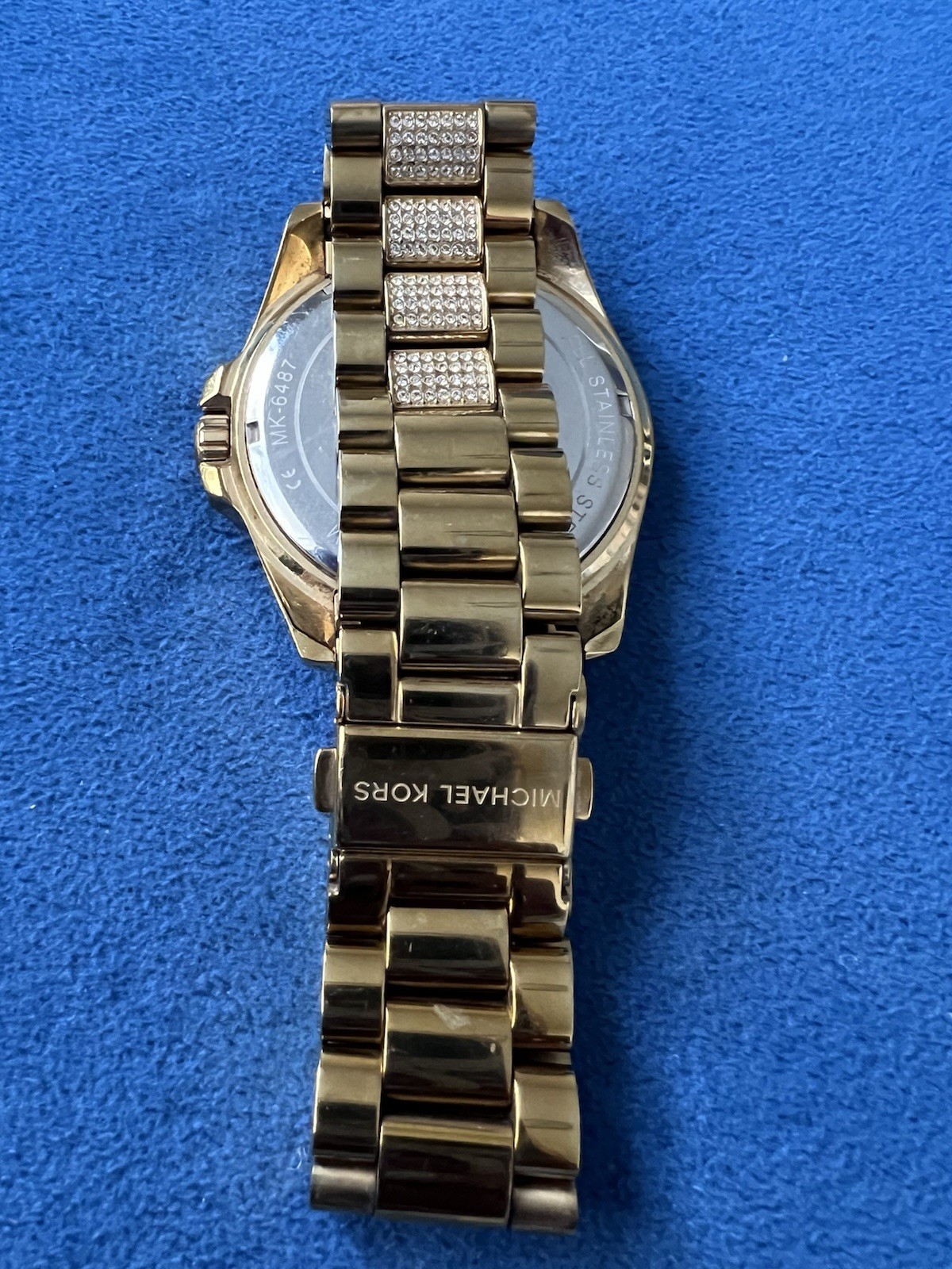Michael Kors MK‑6487 Gold‑Tone Crystal Logo Watch