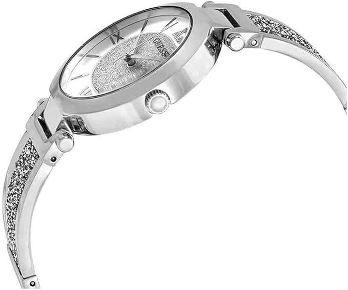Guess Ladies Aurora Quartz Silver Dial Watch – W1288L1 NEW