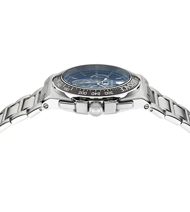 Versace Greca Extreme Chronograph VE7H00423 Blue Dial Swiss Quartz 45mm Sapphire