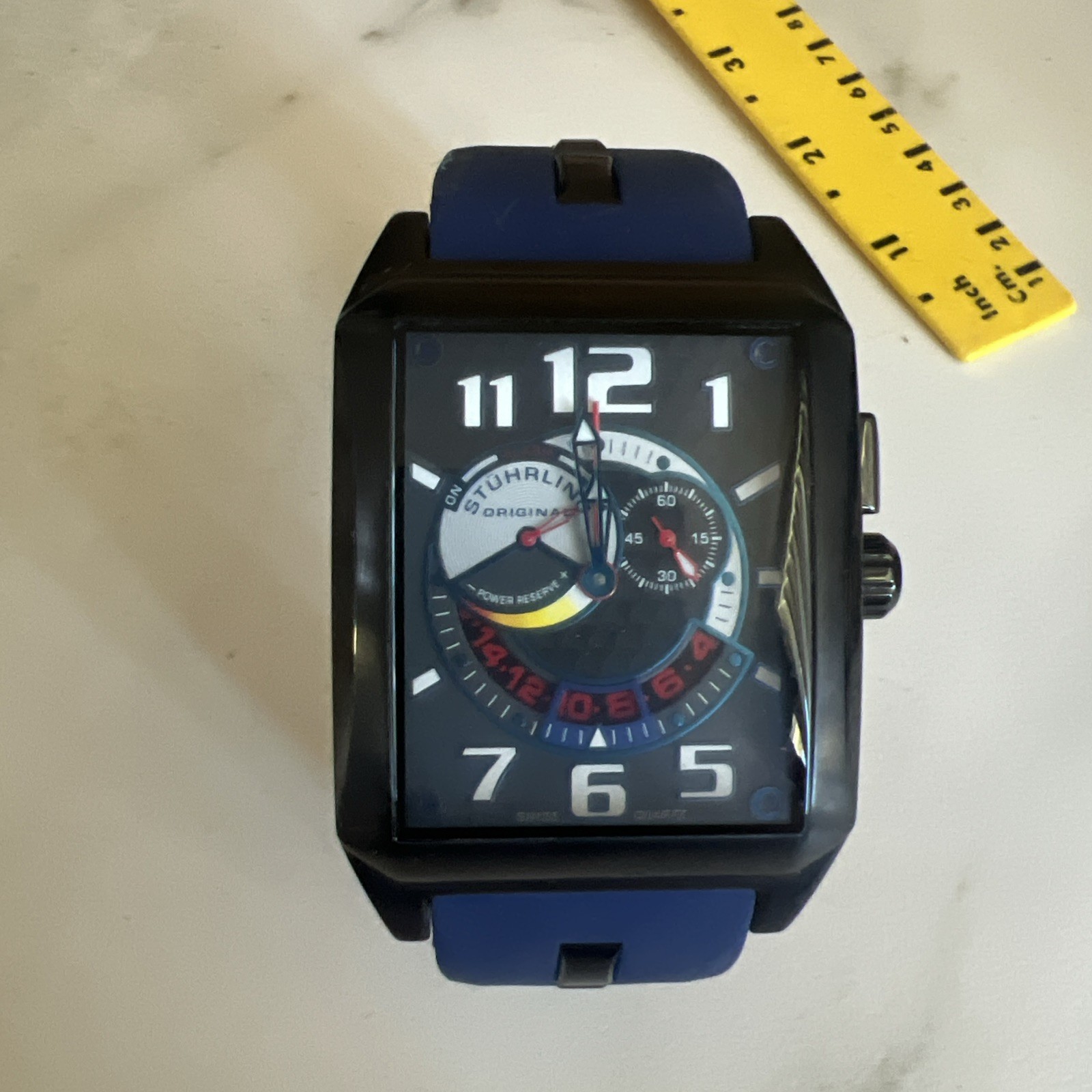 Stuhrling Blue Madman Complex 255D Quartz 42mm Classic Men’s watch