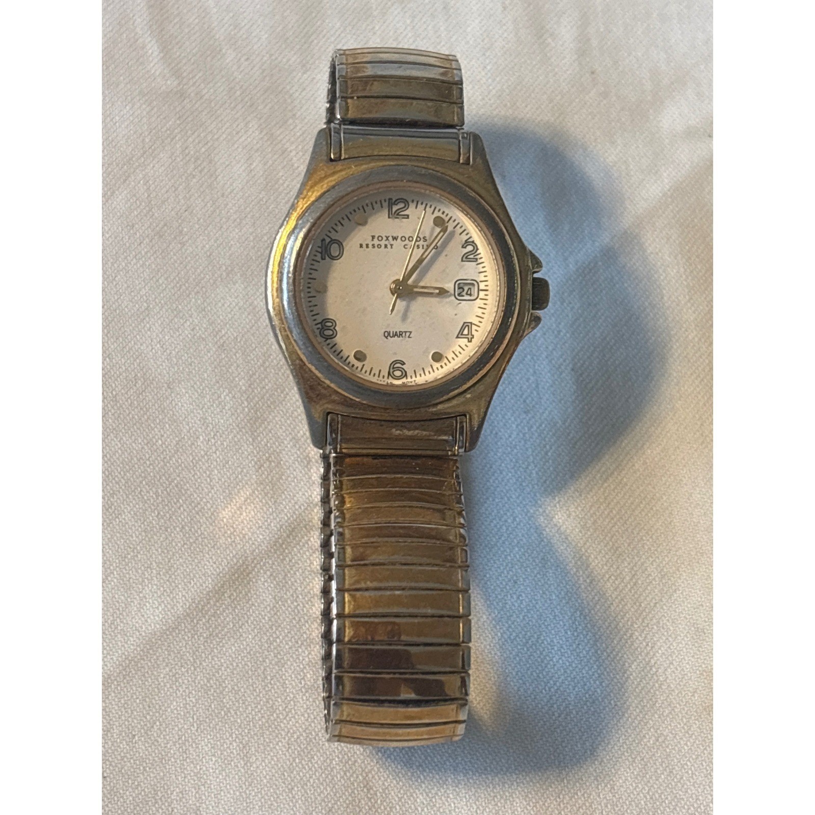 Foxwoods Resort Casino Watch Women OS Gold Good Date Expansion Band FOX-5052