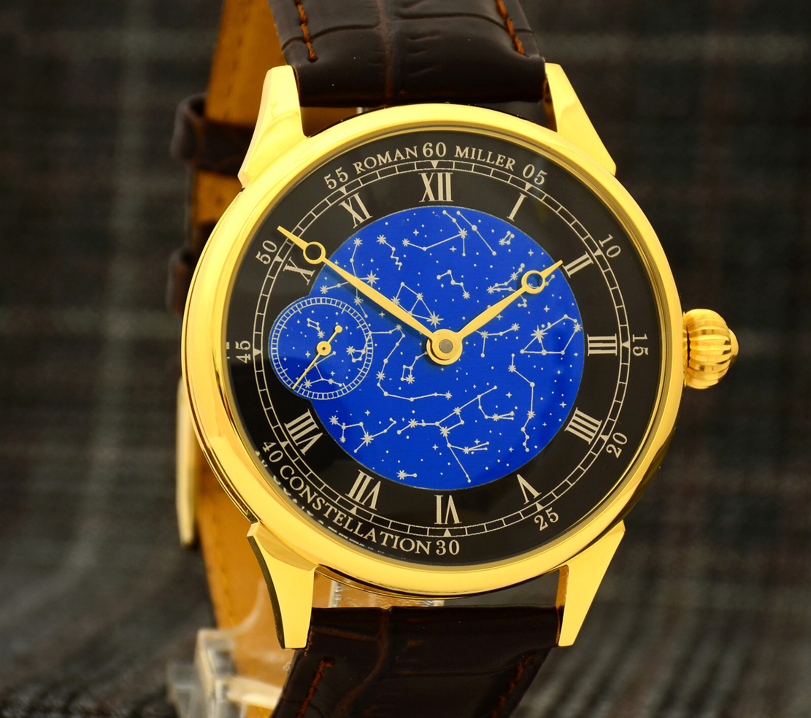 Men’s watch Gold watch Constellation Map of Stars Mans gift for Space Lover