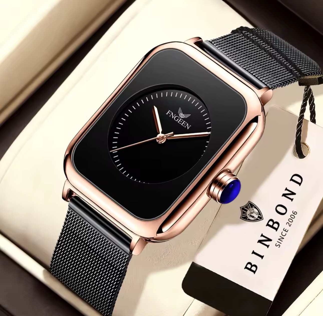 BINBOND simple quartz watches for women light luxury accurate durable waterproof