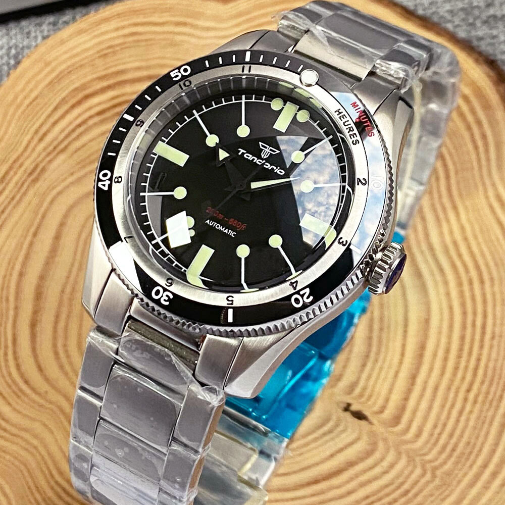 Tandorio Retro 40mm Sapphire Automatic NH35 Miyota8215 Men Mechanical Watch Lume