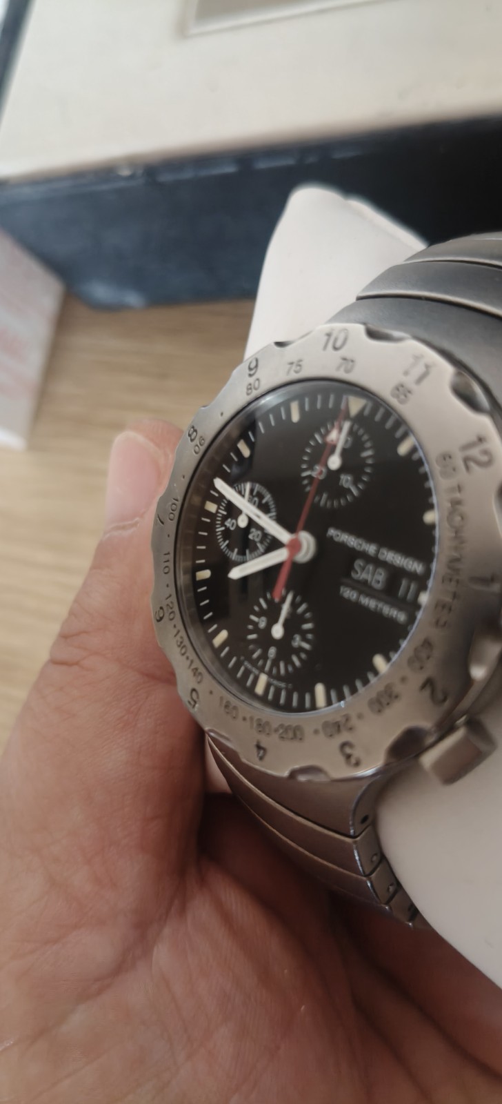PORSCHE DESIGN ETERNA AUTOMATIC CHRONOGRAPH 6500.10 TITANIUM 41mm BOX & PAPERS