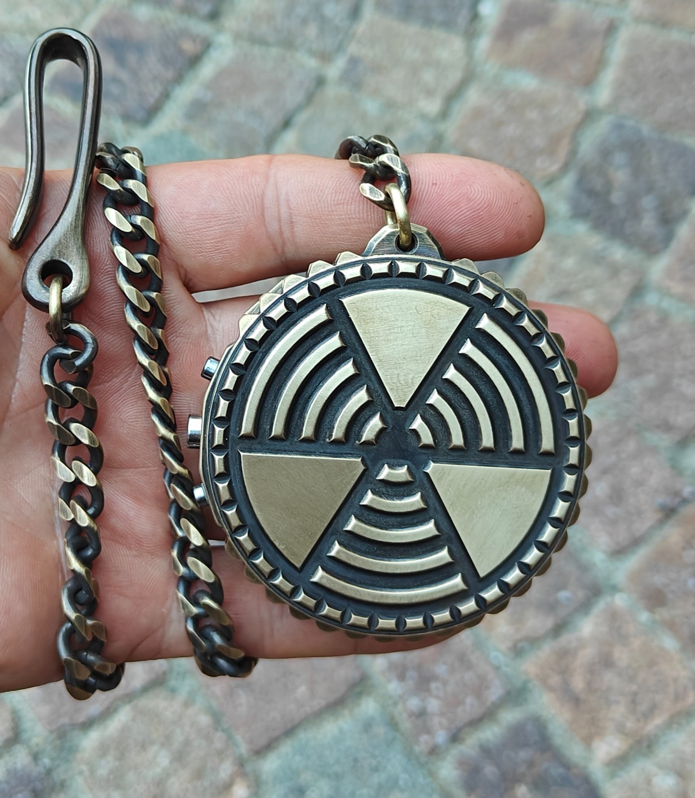 Nixie watch, handmade Bronze pocket watch.