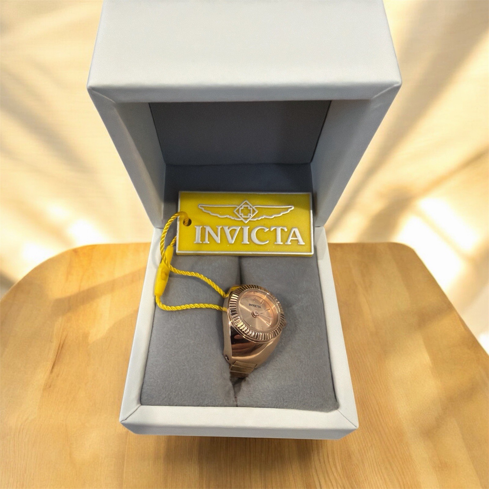 Invicta Mini Angel Women’s Ring Watch  Quartz |  Rose  Gold  |  Sunburst | 48948