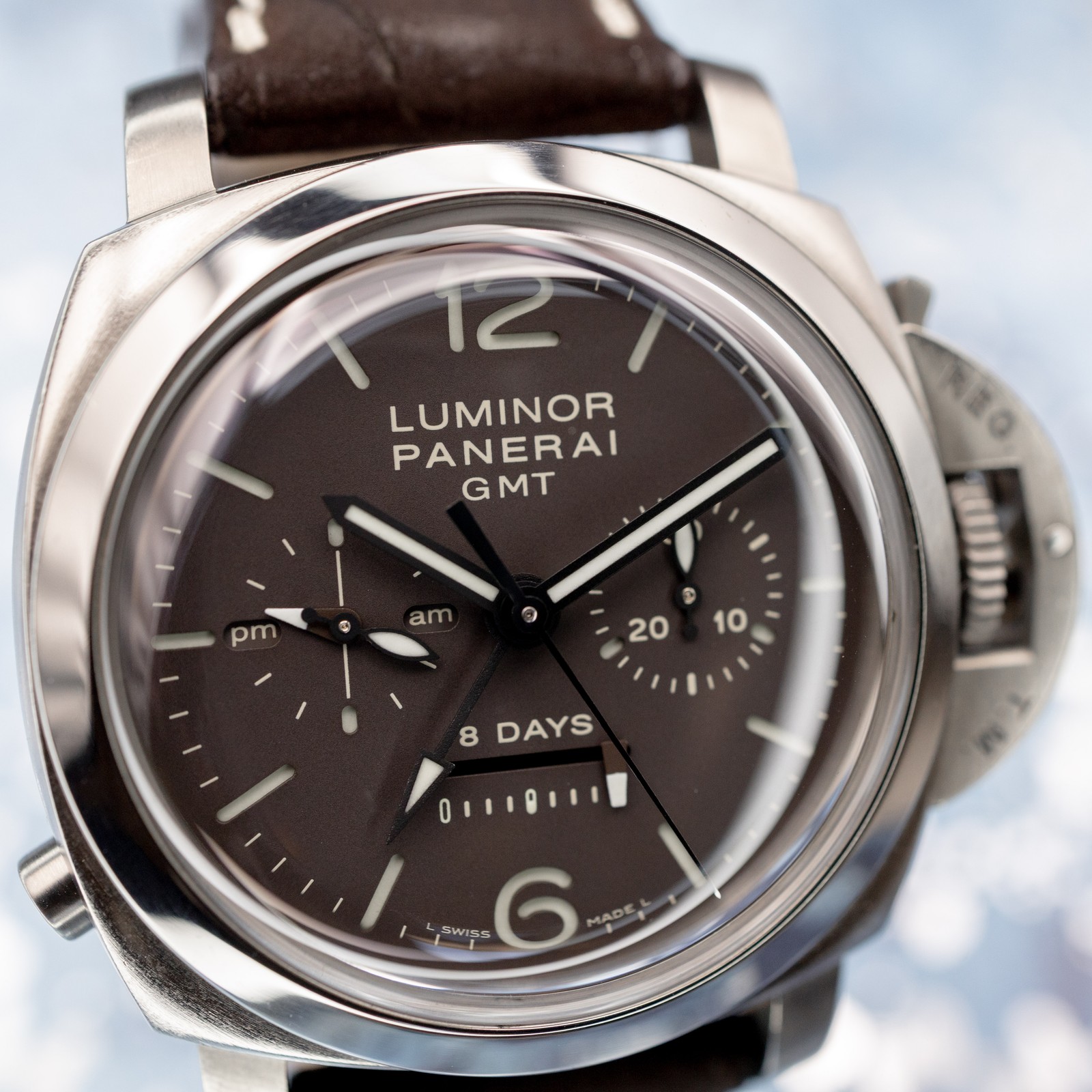 Panerai Luminor 1950 8 Days Chrono Monopulsante Tobacco Dial Titanio PAM00311