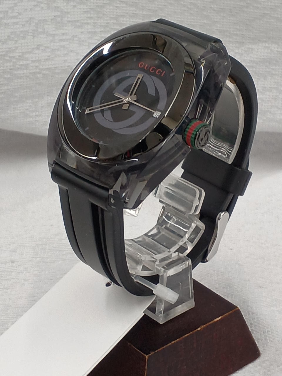 [A4N] Gucci Sync 137.1 Large Calendar Transparent Quartz Watch [w2v]