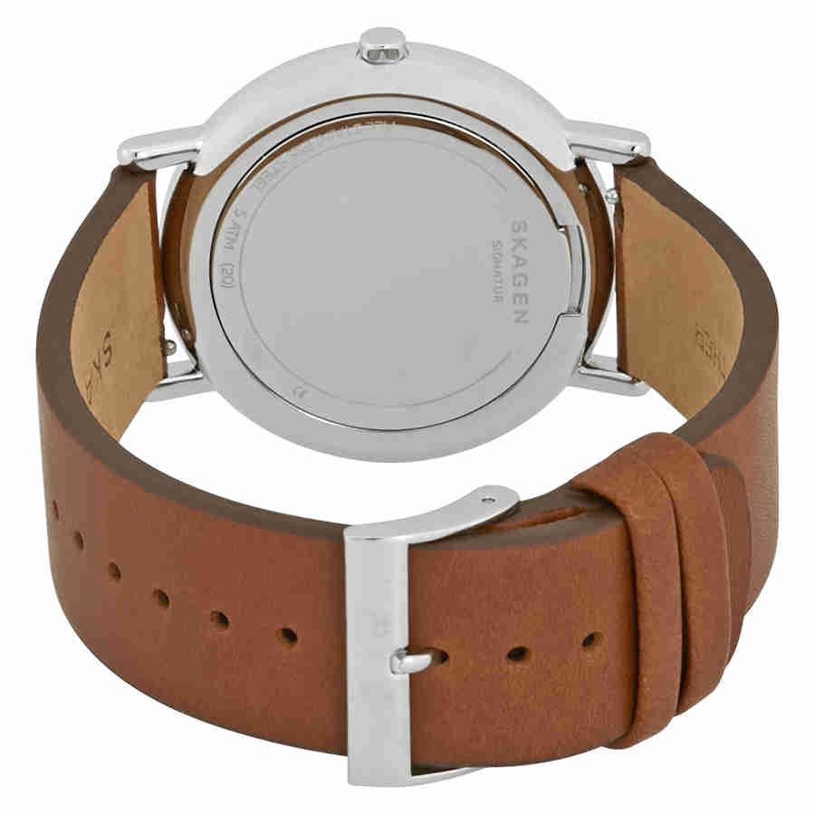 Skagen Signature Blue Dial Brown Leather Men’s Watch SKW6355